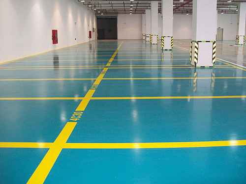 青島商務(wù)停車場(chǎng)地坪漆案例